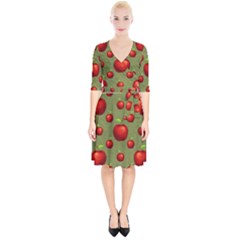 Apples Wrap Up Cocktail Dress by nateshop