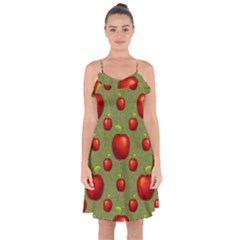 Apples Ruffle Detail Chiffon Dress by nateshop