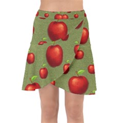 Apples Wrap Front Skirt by nateshop