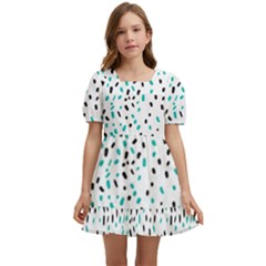 Background-022 Kids  Short Sleeve Dolly Dress by nateshop