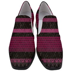 Background-044 Women Slip On Heel Loafers by nateshop