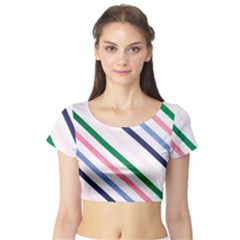 Background-055 Short Sleeve Crop Top by nateshop