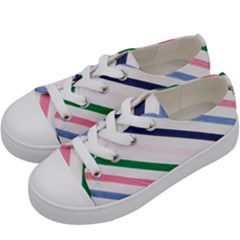 Background-055 Kids  Low Top Canvas Sneakers by nateshop