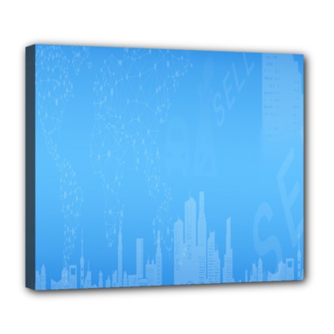 City Deluxe Canvas 24  X 20  (stretched) by nateshop