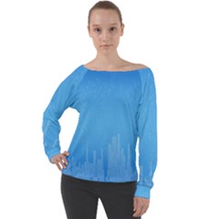 City Off Shoulder Long Sleeve Velour Top by nateshop