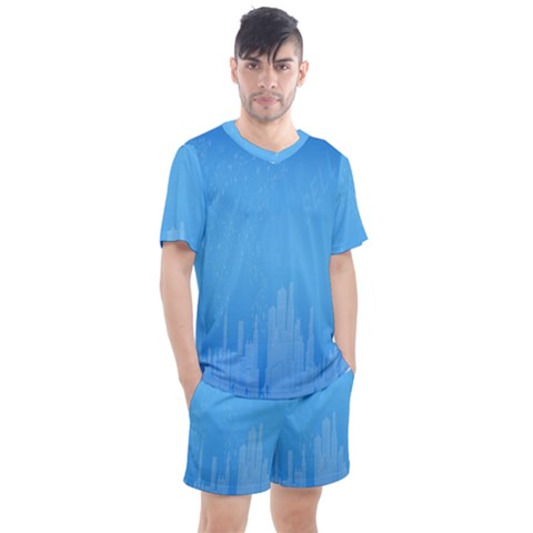 City Men s Mesh Tee And Shorts Set by nateshop