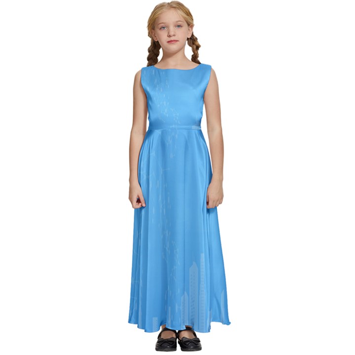 City Kids  Satin Sleeveless Maxi Dress