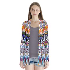 Cliparts Drape Collar Cardigan by nateshop