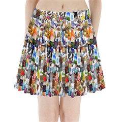 Cliparts Pleated Mini Skirt by nateshop