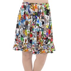 Cliparts Fishtail Chiffon Skirt by nateshop