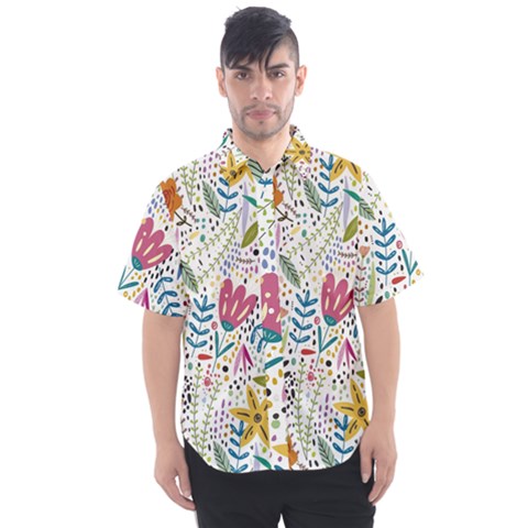 Flowers Men s Short Sleeve Shirt by nateshop