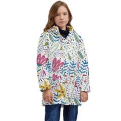 Flowers Kid s Hooded Longline Puffer Jacket