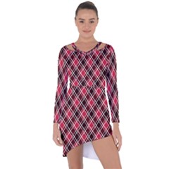 Geometric Asymmetric Cut-out Shift Dress by nateshop