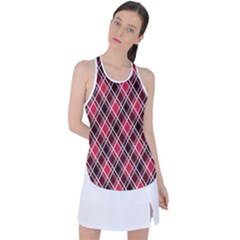 Geometric Racer Back Mesh Tank Top by nateshop