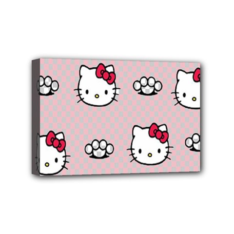 Hello Kitty Mini Canvas 6  X 4  (stretched) by nateshop