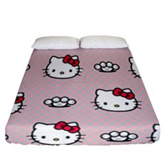 Hello Kitty Fitted Sheet (california King Size) by nateshop