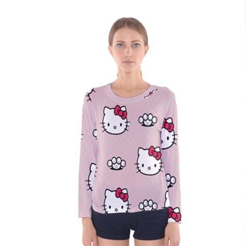 Hello Kitty Women s Long Sleeve Tee by nateshop