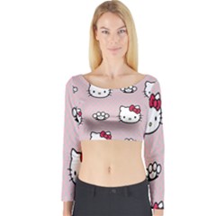 Hello Kitty Long Sleeve Crop Top by nateshop