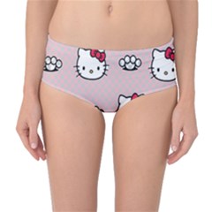 Hello Kitty Mid-waist Bikini Bottoms by nateshop