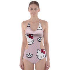 Hello Kitty Cut-out One Piece Swimsuit by nateshop