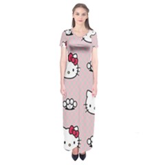 Hello Kitty Short Sleeve Maxi Dress by nateshop