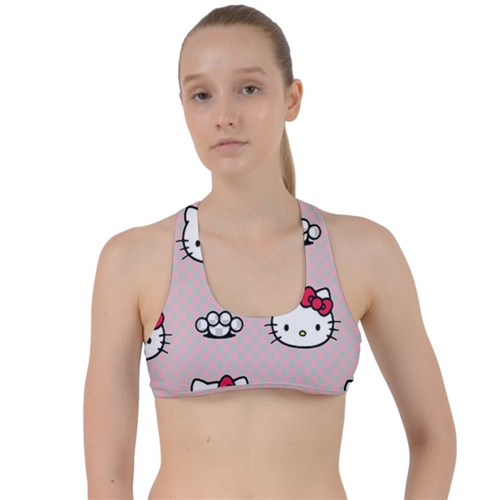 Hello Kitty Criss Cross Racerback Sports Bra