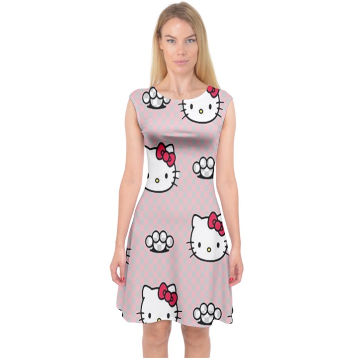 Hello Kitty Capsleeve Midi Dress