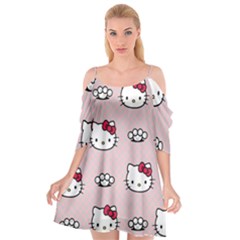 Hello Kitty Cutout Spaghetti Strap Chiffon Dress by nateshop