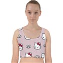 Hello Kitty Velvet Racer Back Crop Top View1