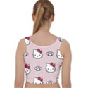 Hello Kitty Velvet Racer Back Crop Top View2