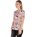 Hello Kitty Women s V-Neck Scrub Top View2