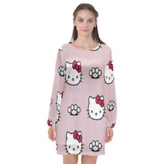 Hello Kitty Long Sleeve Chiffon Shift Dress  by nateshop