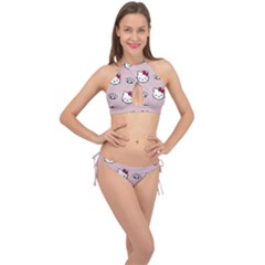 Hello Kitty Cross Front Halter Bikini Set by nateshop