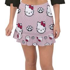 Hello Kitty Fishtail Mini Chiffon Skirt by nateshop