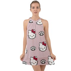 Hello Kitty Halter Tie Back Chiffon Dress by nateshop