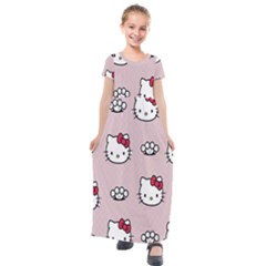 Hello Kitty Kids  Short Sleeve Maxi Dress by nateshop