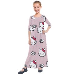 Hello Kitty Kids  Quarter Sleeve Maxi Dress by nateshop