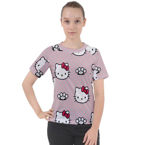 Hello Kitty Women s Sport Raglan Tee by nateshop