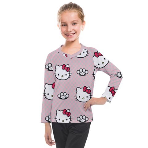 Hello Kitty Kids  Long Mesh Tee by nateshop