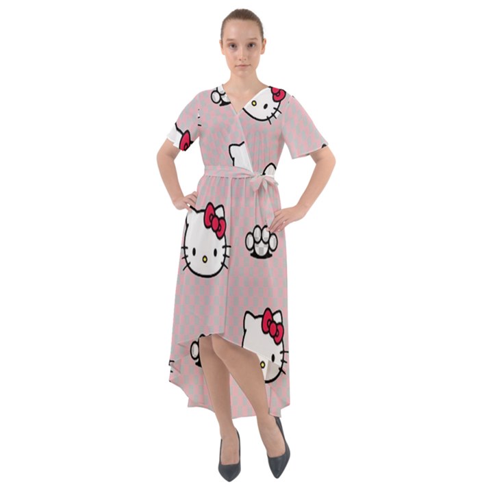 Hello Kitty Front Wrap High Low Dress