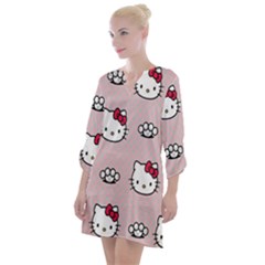 Hello Kitty Open Neck Shift Dress by nateshop