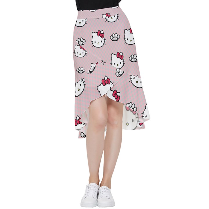 Hello Kitty Frill Hi Low Chiffon Skirt