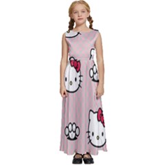 Hello Kitty Kids  Satin Sleeveless Maxi Dress by nateshop