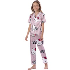 Hello Kitty Kids  Satin Short Sleeve Pajamas Set by nateshop