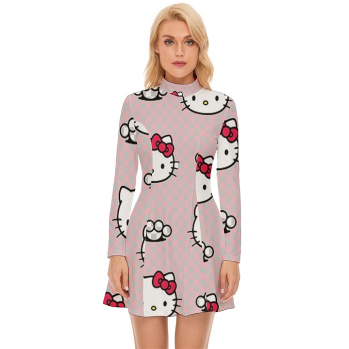 Hello Kitty Long Sleeve Velour Longline Dress