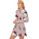 Hello Kitty Long Sleeve Velour Longline Dress View2