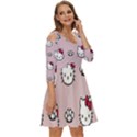 Hello Kitty Shoulder Cut Out Zip Up Dress View3