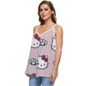 Hello Kitty Casual Spaghetti Strap Chiffon Top View2