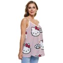 Hello Kitty Casual Spaghetti Strap Chiffon Top View3