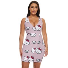 Hello Kitty Draped Bodycon Dress by nateshop